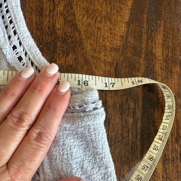 J. Crew | Point Sur Powder Blue Cotton Boho Tank Top w/Crochet-Lace Detail - Picture 6 of 7